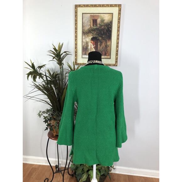 Melissa Paige Women Sweater LG Long Bell Sleeve Pullover Knit Lagenlook Maximali - Picture 4 of 9